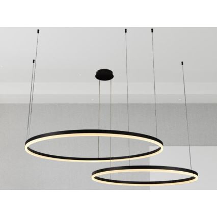 LED Aptumšojama lustra ar auklu LED/128W/230V 3000-6500K + tālvadības pults