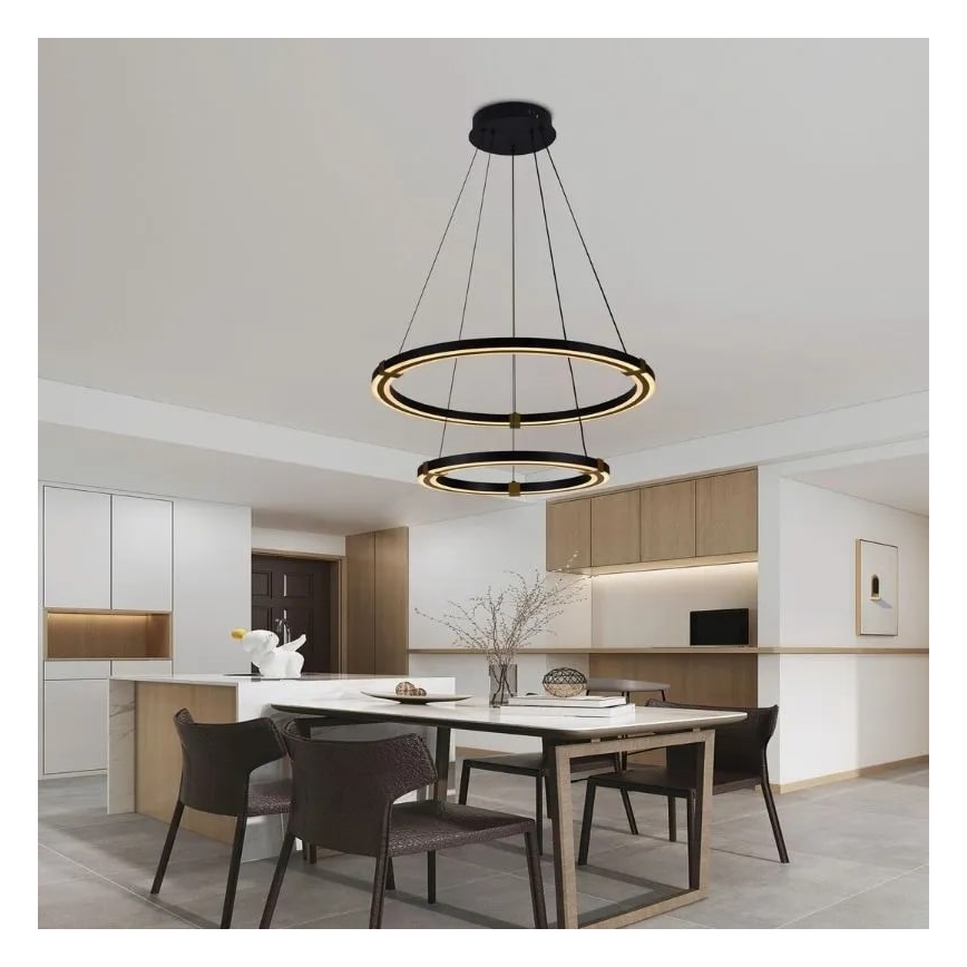 LED Aptumšojama lustra ar auklu LED/130W/230V 3000-6500K + tālvadības pults