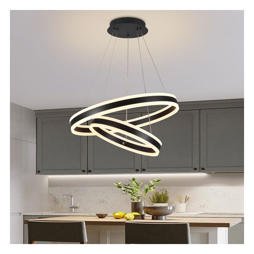 LED Aptumšojama lustra ar auklu LED/135W/230V 3000-6500K + tālvadības pults