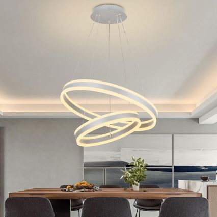 LED Aptumšojama lustra ar auklu LED/135W/230V 3000-6500K d. 60 cm + tālvadības pults