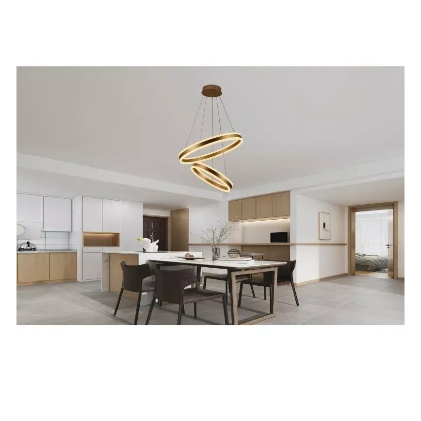 LED Aptumšojama lustra ar auklu LED/135W/230V 3000-6500K + tālvadības pults