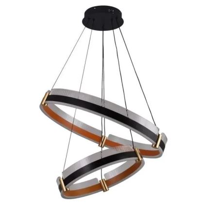 LED Aptumšojama lustra ar auklu LED/140W/230V 3000-6500K d. 60 cm + tālvadības pults