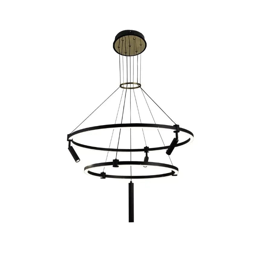 LED Aptumšojama lustra ar auklu LED/140W/230V 3000-6500K + tālvadības pults