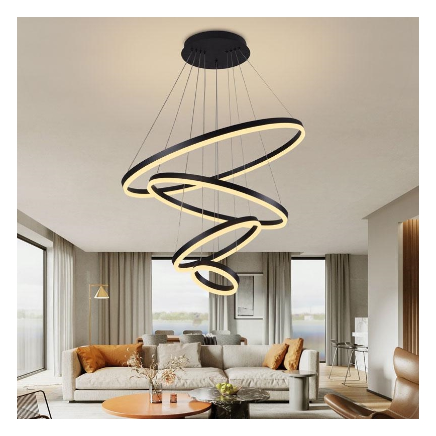 LED Aptumšojama lustra ar auklu LED/165W/230V 3000-6500K + tālvadības pults