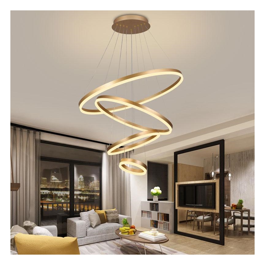 LED Aptumšojama lustra ar auklu LED/165W/230V 3000-6500K + tālvadības pults