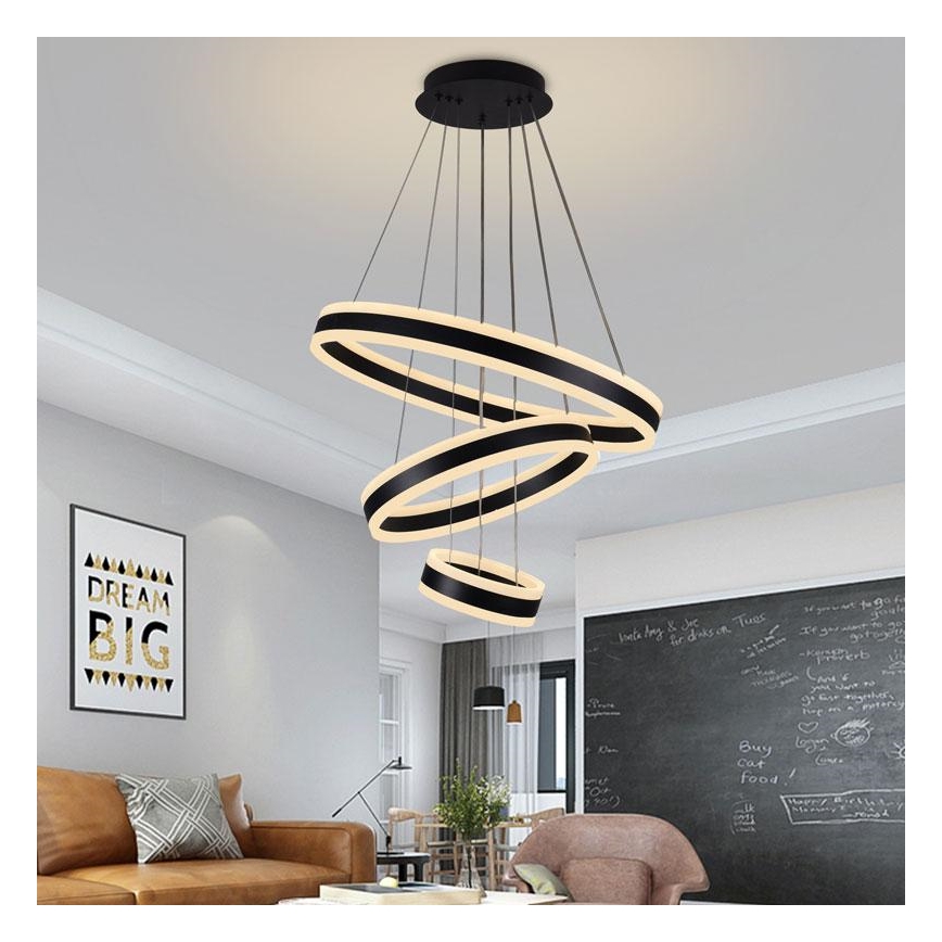 LED Aptumšojama lustra ar auklu LED/165W/230V 3000-6500K + tālvadības pults