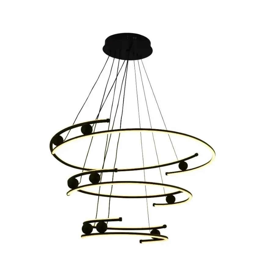 LED Aptumšojama lustra ar auklu LED/170W/230V 3000-6500K + tālvadības pults