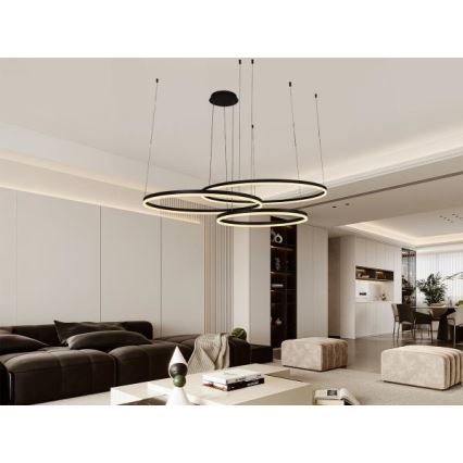 LED Aptumšojama lustra ar auklu LED/170W/230V 3000-6500K + tālvadības pults