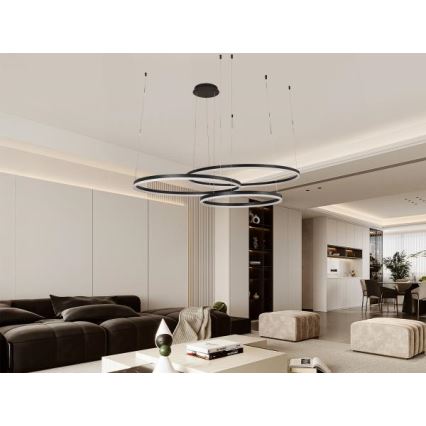LED Aptumšojama lustra ar auklu LED/170W/230V 3000-6500K + tālvadības pults
