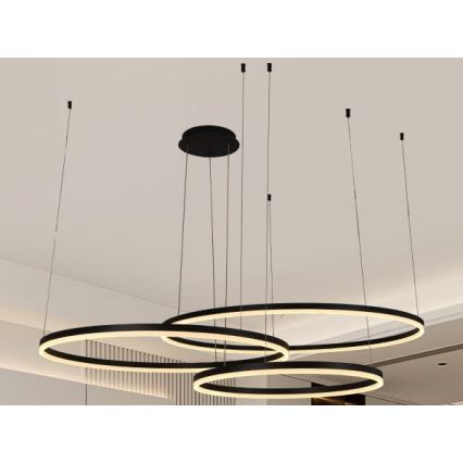LED Aptumšojama lustra ar auklu LED/170W/230V 3000-6500K + tālvadības pults