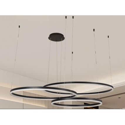 LED Aptumšojama lustra ar auklu LED/170W/230V 3000-6500K + tālvadības pults