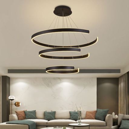 LED Aptumšojama lustra ar auklu LED/220W/230V 3000-6500K d. 80 cm + tālvadības pults