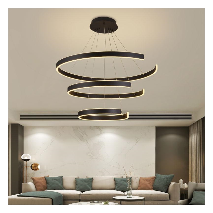LED Aptumšojama lustra ar auklu LED/220W/230V 3000-6500K d. 80 cm + tālvadības pults