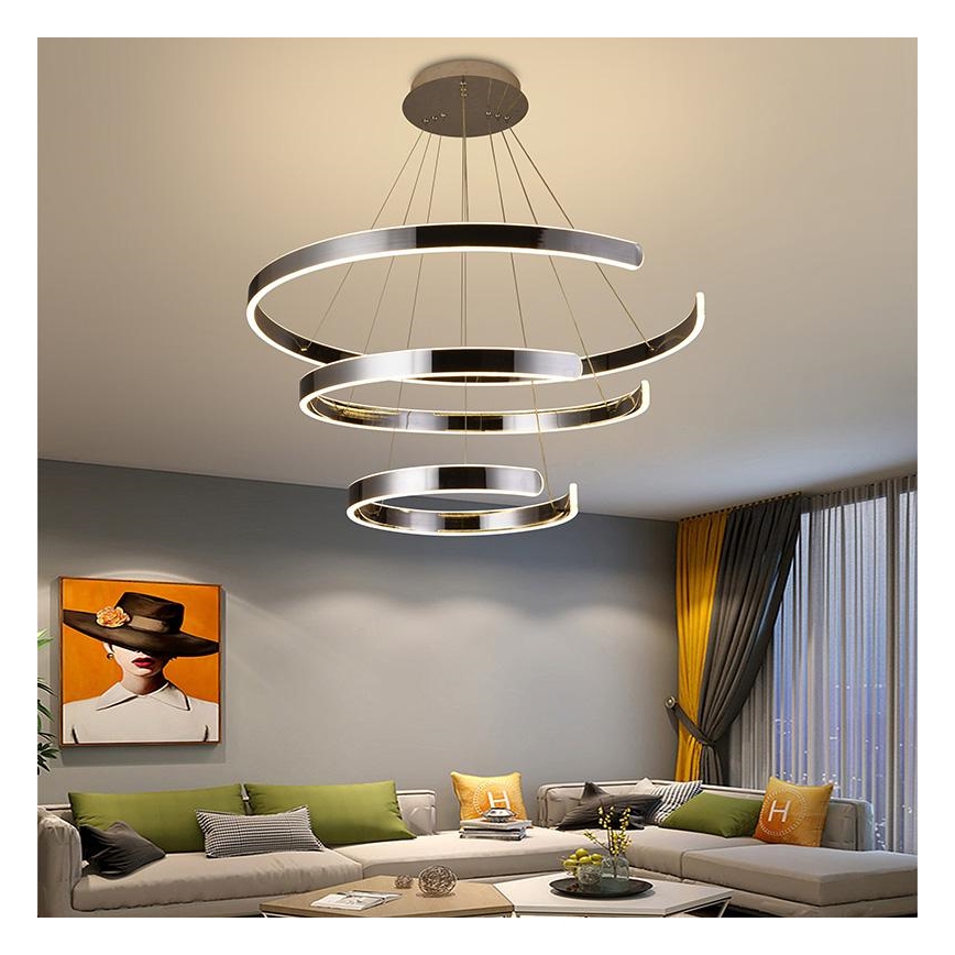 LED Aptumšojama lustra ar auklu LED/220W/230V 3000-6500K + tālvadības pults
