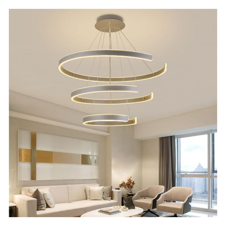 LED Aptumšojama lustra ar auklu LED/220W/230V 3000-6500K + tālvadības pults