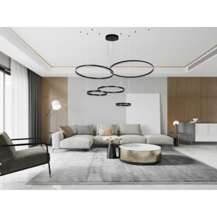 LED Aptumšojama lustra ar auklu LED/220W/230V 3000-6500K d. 100 cm + tālvadības pults