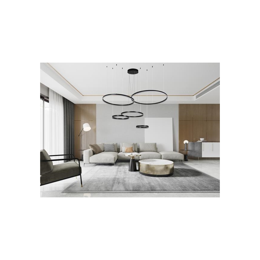 LED Aptumšojama lustra ar auklu LED/220W/230V 3000-6500K d. 100 cm + tālvadības pults