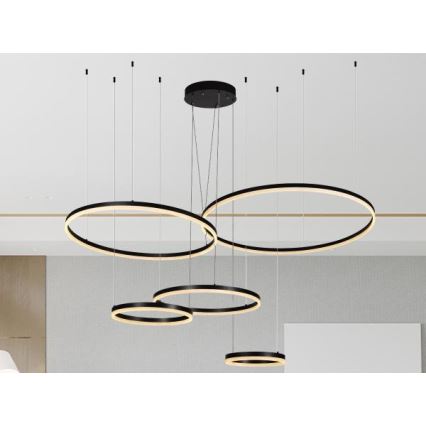 LED Aptumšojama lustra ar auklu LED/220W/230V 3000-6500K d. 100 cm + tālvadības pults