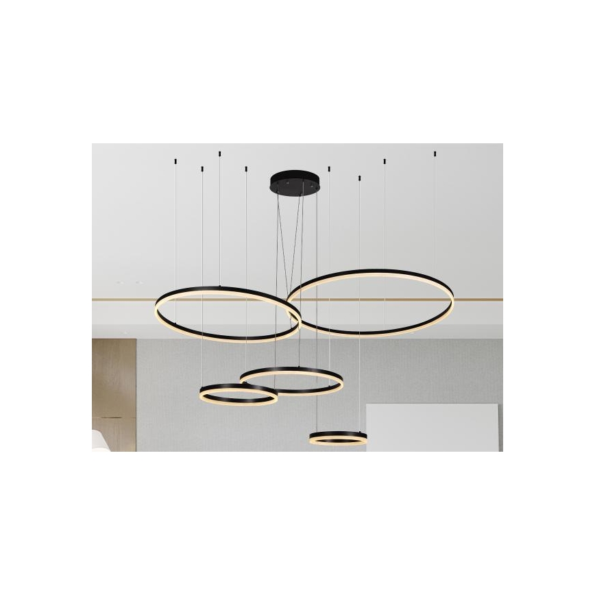 LED Aptumšojama lustra ar auklu LED/220W/230V 3000-6500K d. 100 cm + tālvadības pults