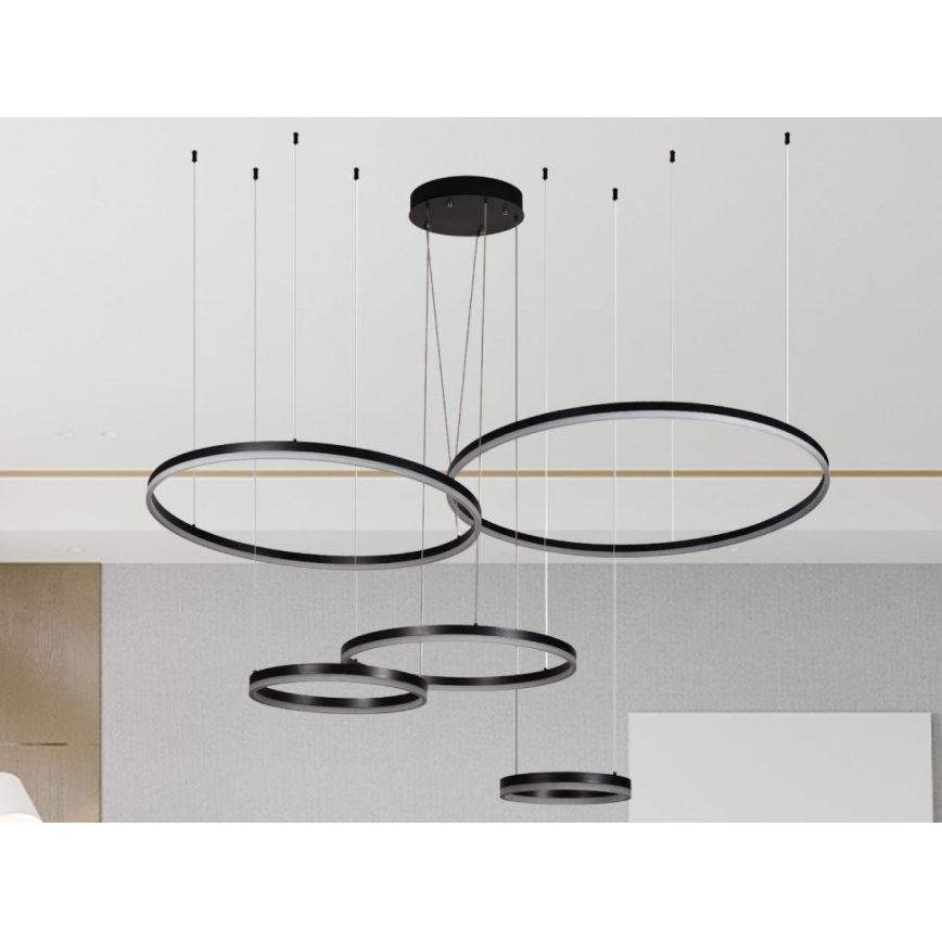 LED Aptumšojama lustra ar auklu LED/220W/230V 3000-6500K d. 100 cm + tālvadības pults