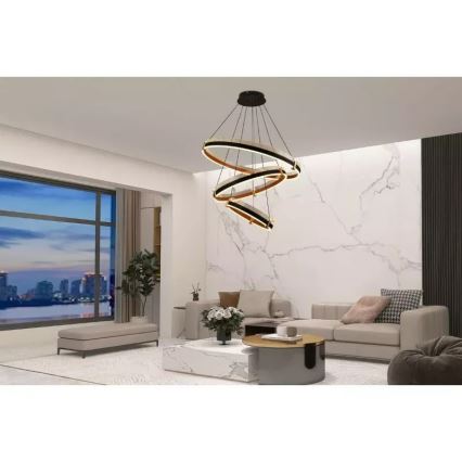 LED Aptumšojama lustra ar auklu LED/240W/230V 3000-6500K + tālvadības pults