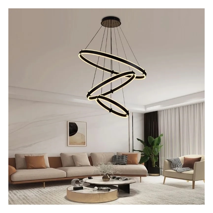 LED Aptumšojama lustra ar auklu LED/250W/230V 3000-6500K + tālvadības pults