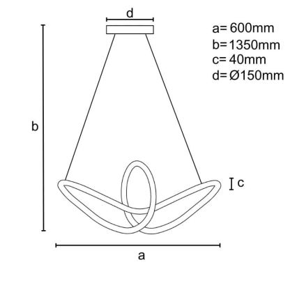LED Aptumšojama lustra ar auklu LED/25W/230V 3000-6500K + tālvadības pults
