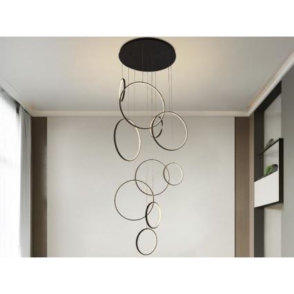 LED Aptumšojama lustra ar auklu LED/290W/230V 3000-6500K d. 60 cm + tālvadības pults