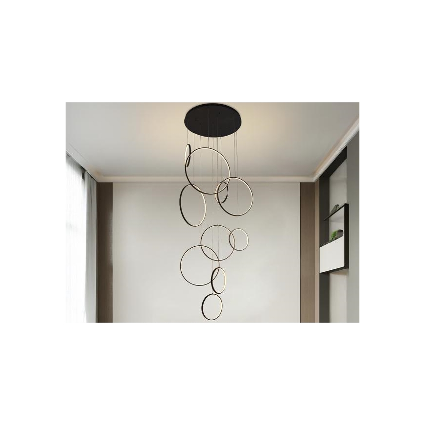 LED Aptumšojama lustra ar auklu LED/290W/230V 3000-6500K d. 60 cm + tālvadības pults