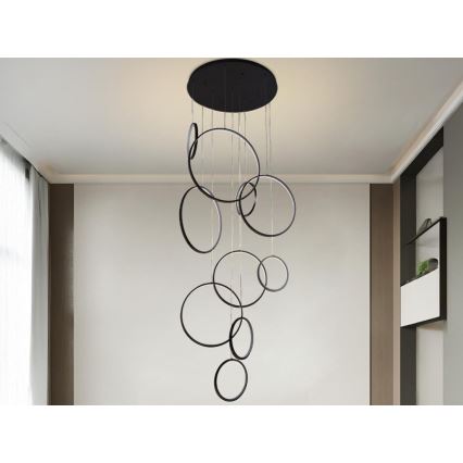 LED Aptumšojama lustra ar auklu LED/290W/230V 3000-6500K d. 60 cm + tālvadības pults