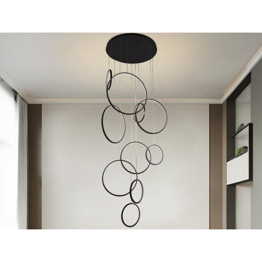 LED Aptumšojama lustra ar auklu LED/290W/230V 3000-6500K d. 60 cm + tālvadības pults