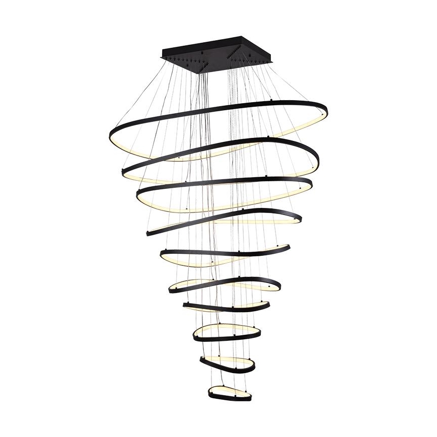 LED Aptumšojama lustra ar auklu LED/370W/230V 3000-6500K d. 100 cm + tālvadības pults