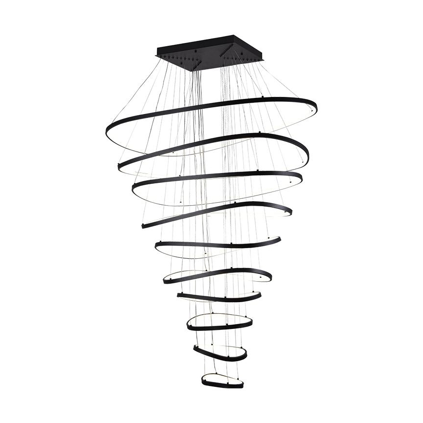 LED Aptumšojama lustra ar auklu LED/370W/230V 3000-6500K d. 100 cm + tālvadības pults
