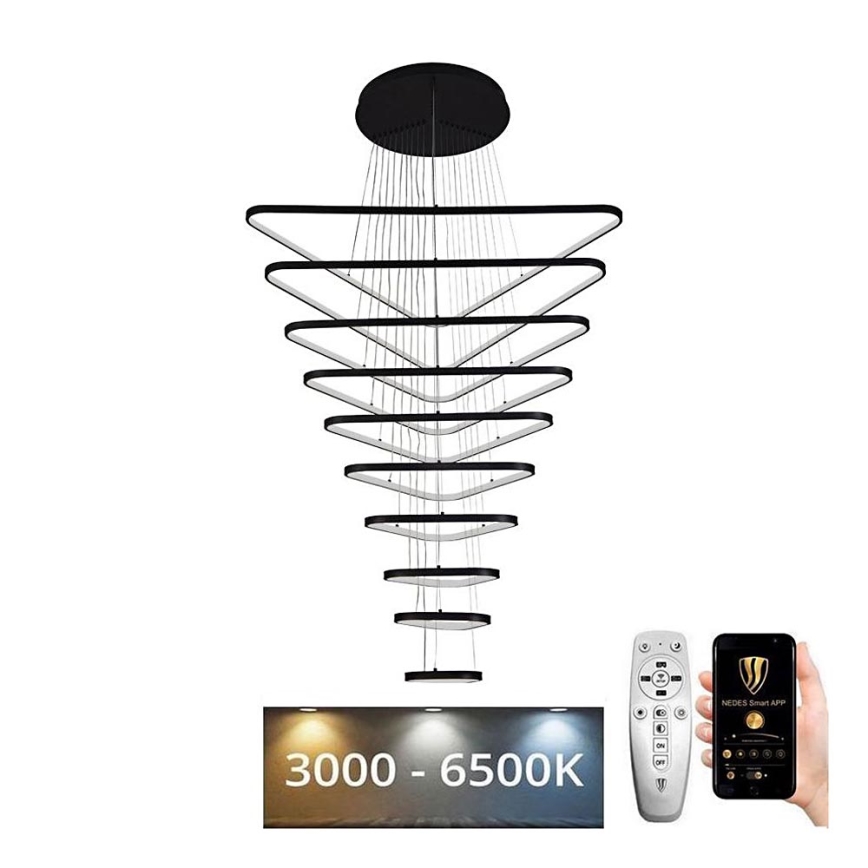 LED Aptumšojama lustra ar auklu LED/385W/230V 3000-6500K + tālvadības pults