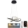 LED Aptumšojama lustra ar auklu LED/40W/230V 3000-6500K d. 48 cm melna + tālvadības pults