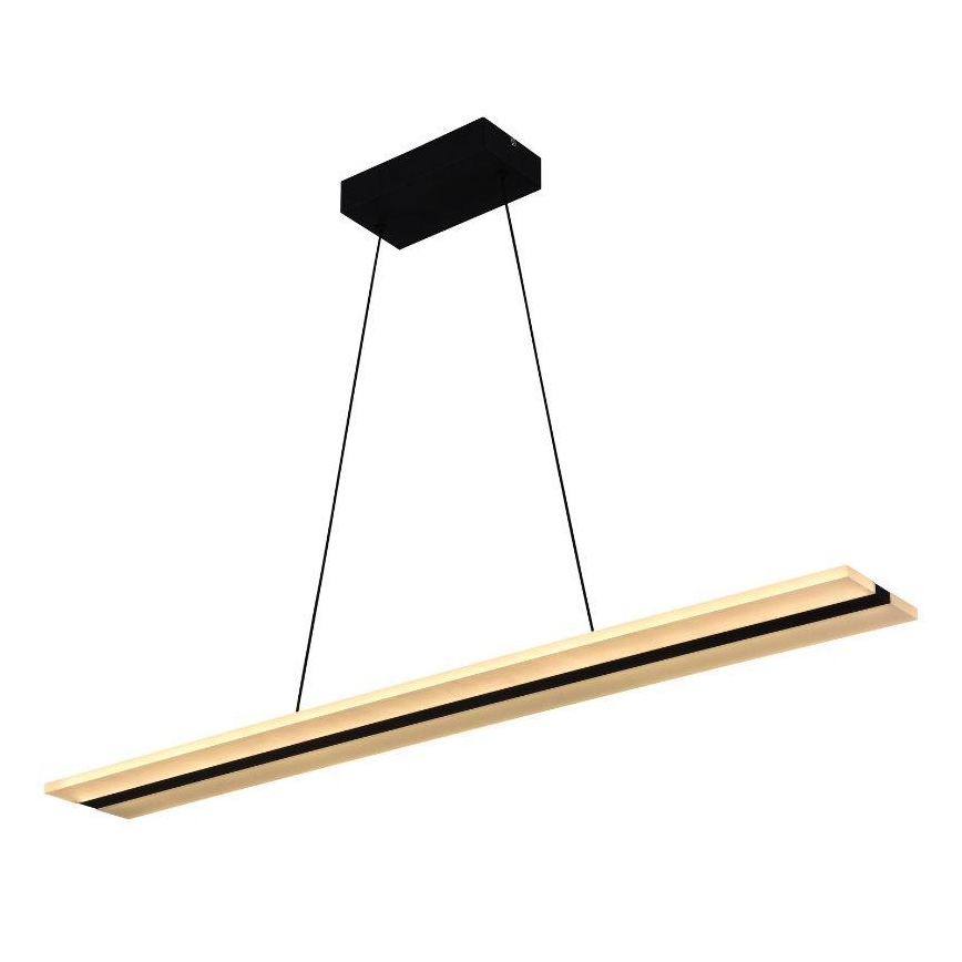 LED Aptumšojama lustra ar auklu LED/40W/230V 3000-6500K melna + tālvadības pults