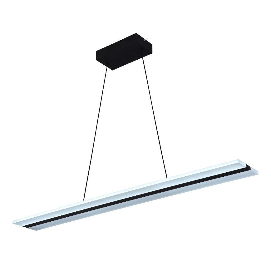 LED Aptumšojama lustra ar auklu LED/40W/230V 3000-6500K melna + tālvadības pults