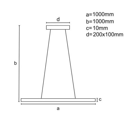 LED Aptumšojama lustra ar auklu LED/40W/230V 3000-6500K melna + tālvadības pults