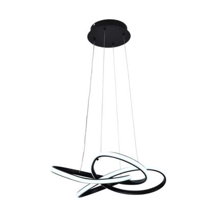 LED Aptumšojama lustra ar auklu LED/40W/230V 3000-6500K d. 48 cm melna + tālvadības pults