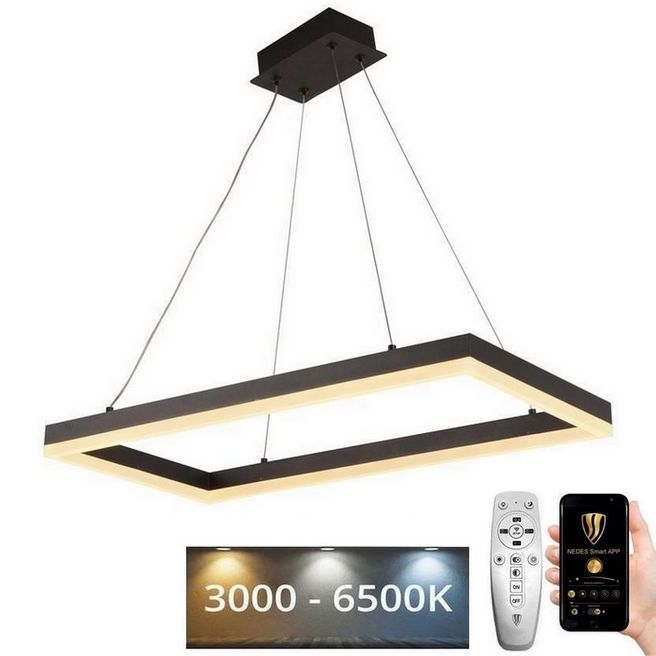 LED Aptumšojama lustra ar auklu LED/40W/230V 3000-6500K + tālvadības pults