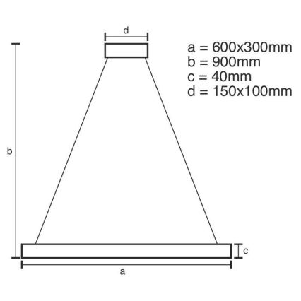 LED Aptumšojama lustra ar auklu LED/40W/230V 3000-6500K + tālvadības pults