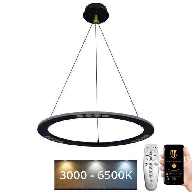 LED Aptumšojama lustra ar auklu LED/40W/230V 3000-6500K + tālvadības pults