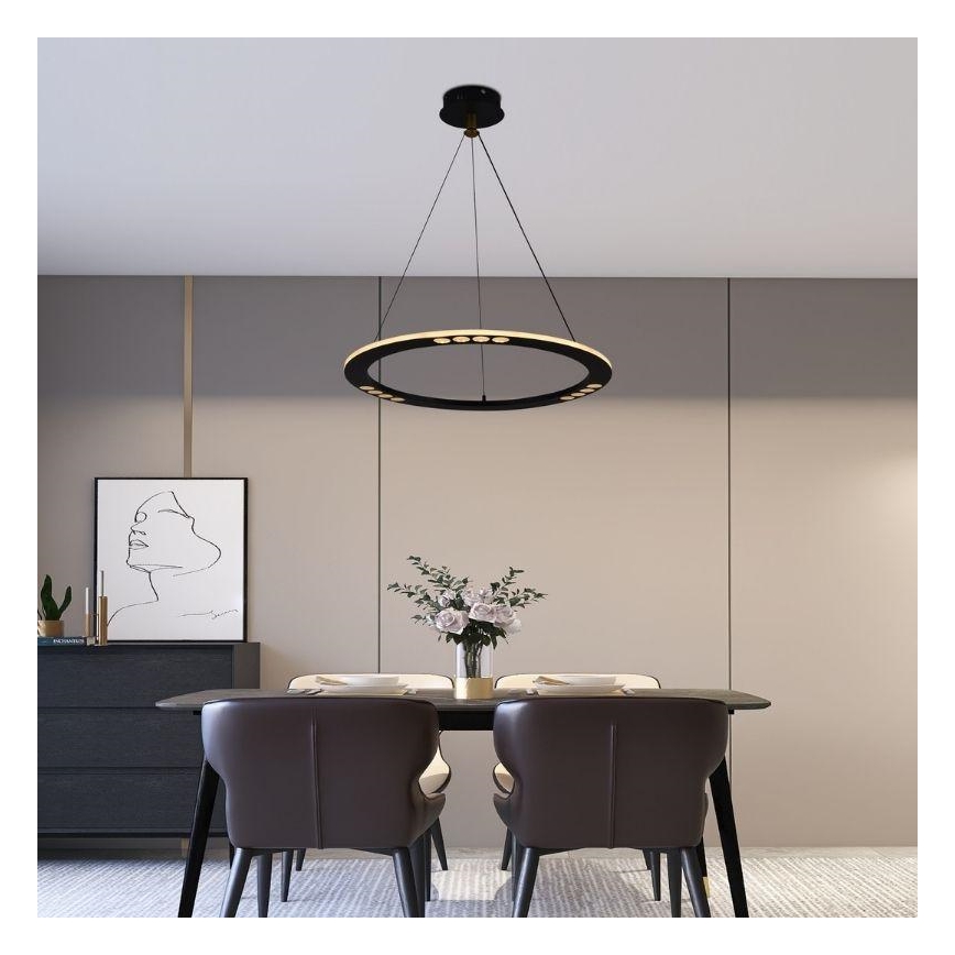 LED Aptumšojama lustra ar auklu LED/40W/230V 3000-6500K + tālvadības pults