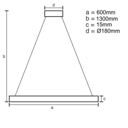 LED Aptumšojama lustra ar auklu LED/40W/230V 3000-6500K + tālvadības pults