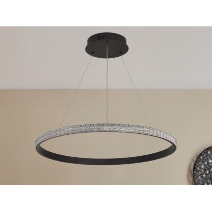 LED Aptumšojama lustra ar auklu LED/40W/230V 3000-6500K d. 60 cm + tālvadības pults