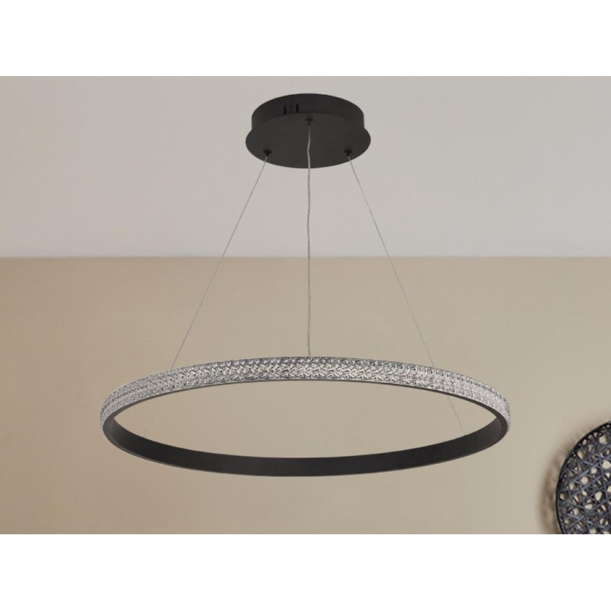 LED Aptumšojama lustra ar auklu LED/40W/230V 3000-6500K d. 60 cm + tālvadības pults