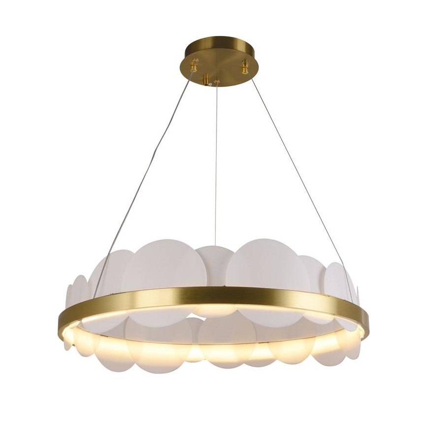 LED Aptumšojama lustra ar auklu LED/40W/230V 3000-6500K zelta + tālvadības pults