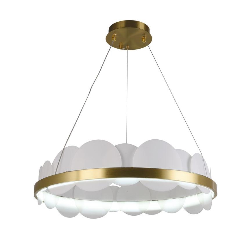 LED Aptumšojama lustra ar auklu LED/40W/230V 3000-6500K zelta + tālvadības pults