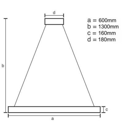 LED Aptumšojama lustra ar auklu LED/40W/230V 3000-6500K zelta + tālvadības pults