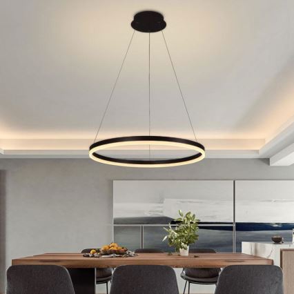 LED Aptumšojama lustra ar auklu LED/42W/230V 3000-6500K d. 60 cm + tālvadības pults